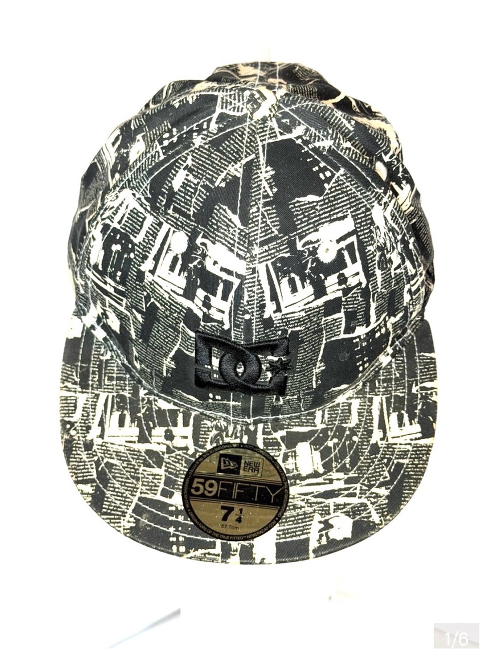 DC Mens Black & Tan Patterned 59FIFTY Fitted Cap